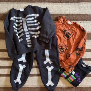 Halloween Skeleton Matching Sweatshirt Zara Set 4T Zara Lot